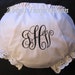 Monogrammed Diaper Cover Bloomer 0-6mth Personalized