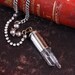 Bite the Bullet - Silver Bullet Necklace with Crystal and Rhinestones Tomboy Glam