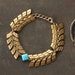 Choctaw - Urban Tribal Chevron Chain and Turquoise Bracelet by Prairieoats