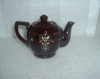 vintage hand painted tea pot