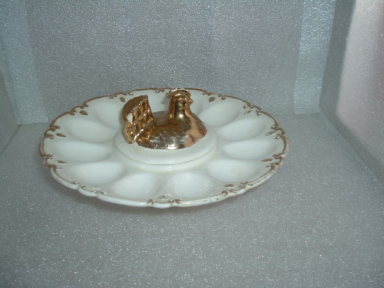 Vintage DEVILED EGG PLATTER