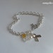 Yellow Ribbon Bracelet with crystallized swarovski - SHOP CLOSING SALE