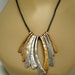 Vintage Necklace Tribal Statement Pounded Brass an Silver Metal Bib Steampunk Goth Fathers Day Jewelry