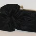 Elegant Silk Dupioni Bow Clutch In Jet Black