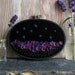 Midnight Garden Hand Embroidered Wall Art in 3 x 5 inch oval hoop
