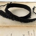 Wrap Bracelet, Black Linen Beaded Boho Style Bracelet