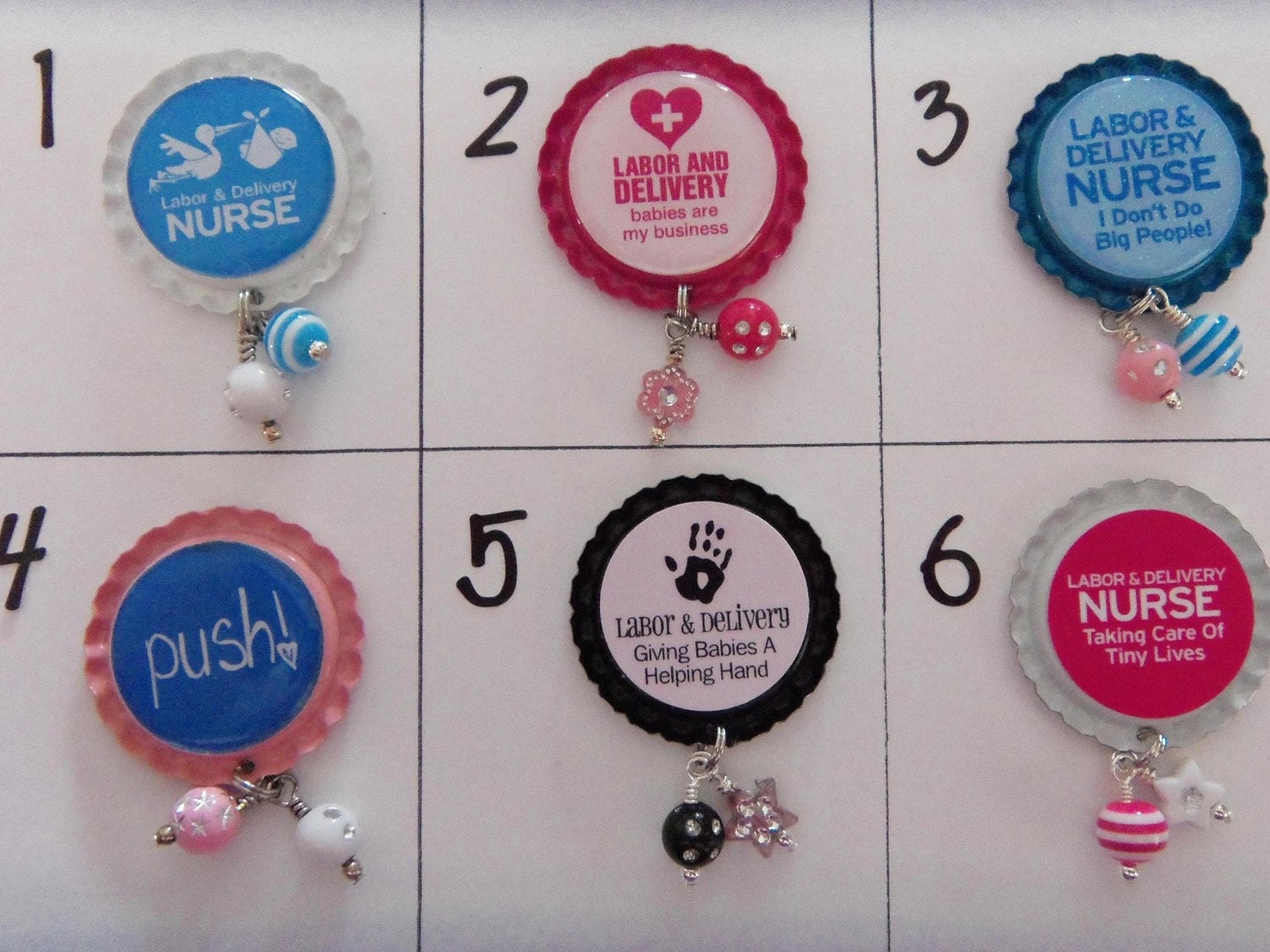 Labor/ Delivery Nurse Badge Reel Tops 81