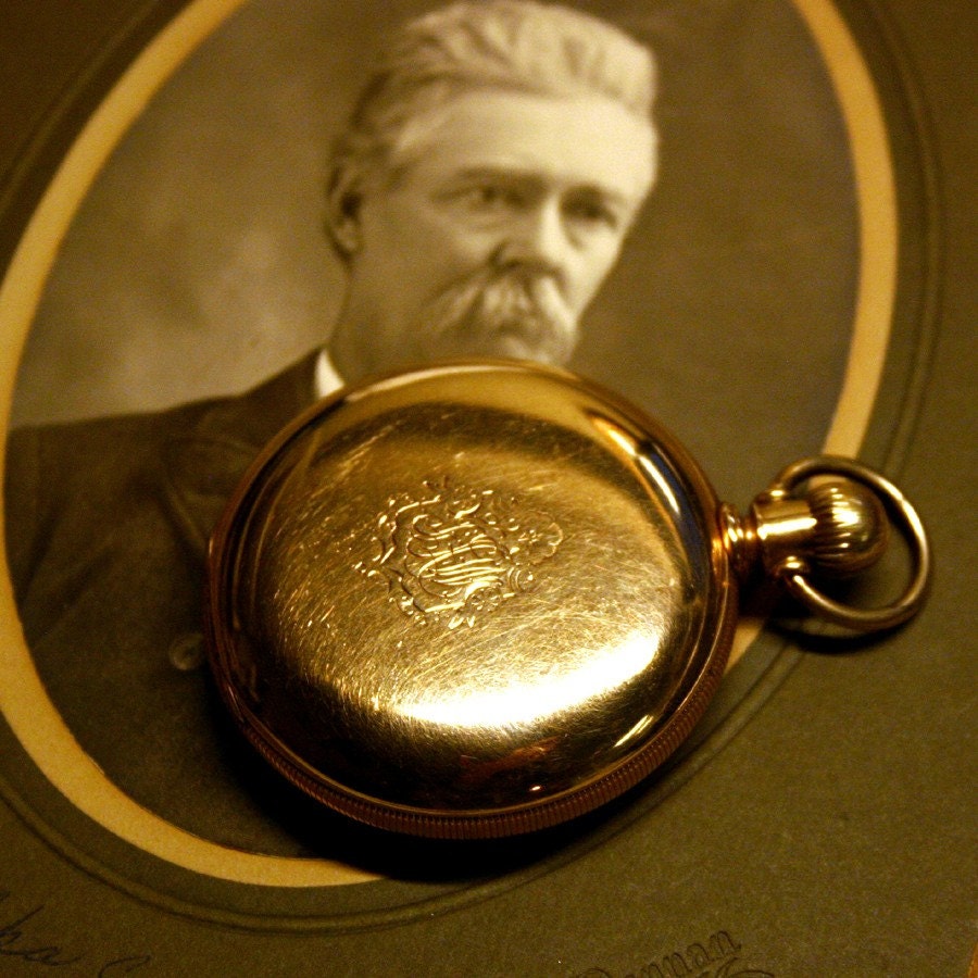 Illinois Watch Co. Pocket watch Solid 14KT GOLD Railroad