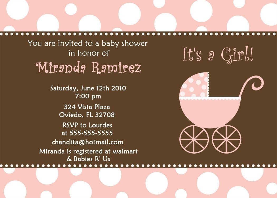 Baby Stroller Invitations 1