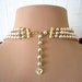 Backdrop Necklace, Bridal, Swarovski Crystal, Pearl Necklace, Wedding Jewelry, Vintage Choker