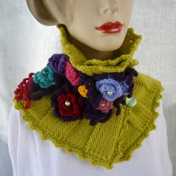 Knitted Neck warmer / Cowl / Scarf / Collar / Scarflette with