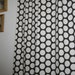 Pair of curtains, drapery panels, UNLINED, made to order, dandie, black and white, 50 X 84 inches