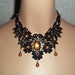 Medievaltomodern Unique OOAK Amber Lace Irradecent Cab Choker