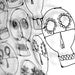 3 Wire Sugar Skulls, Day of the Dead wire art, Halloween decor, wire skull art