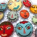 Mixed Media Flower Face Folk Art, Buttercup
