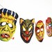 Vintage Halloween Garland, 2-D Funny Masks