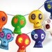 Large Bright Colored Skull Garland