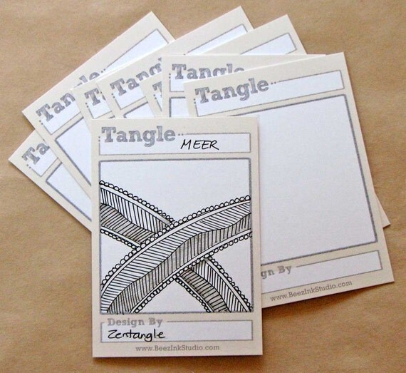 Tangle Trading Cards DIY blank