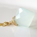 Seafoam Necklace, Sea foam Green Necklace, Gold Chalcedony Necklace, Mint Green Necklace, Gold Wire Wrap Necklace, Mint Green Jewelry
