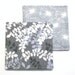 Set of 4 Reversible coasters made w/ Designer Fabric Packed Vines and Puffs in Gray