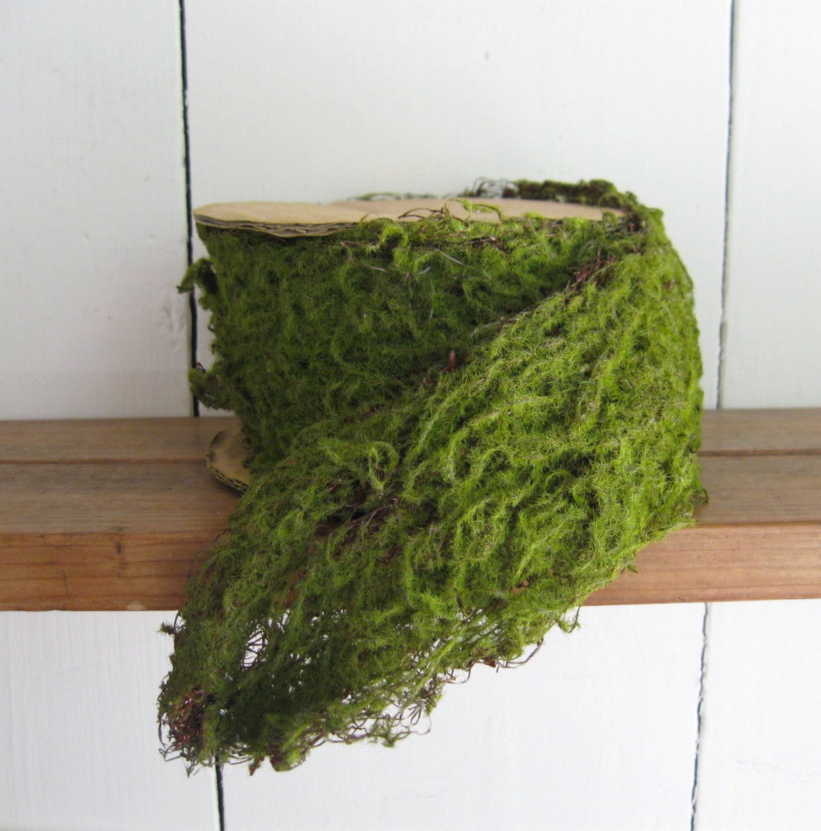 moss ribbon roll rustic mossy green trim moss craft supply