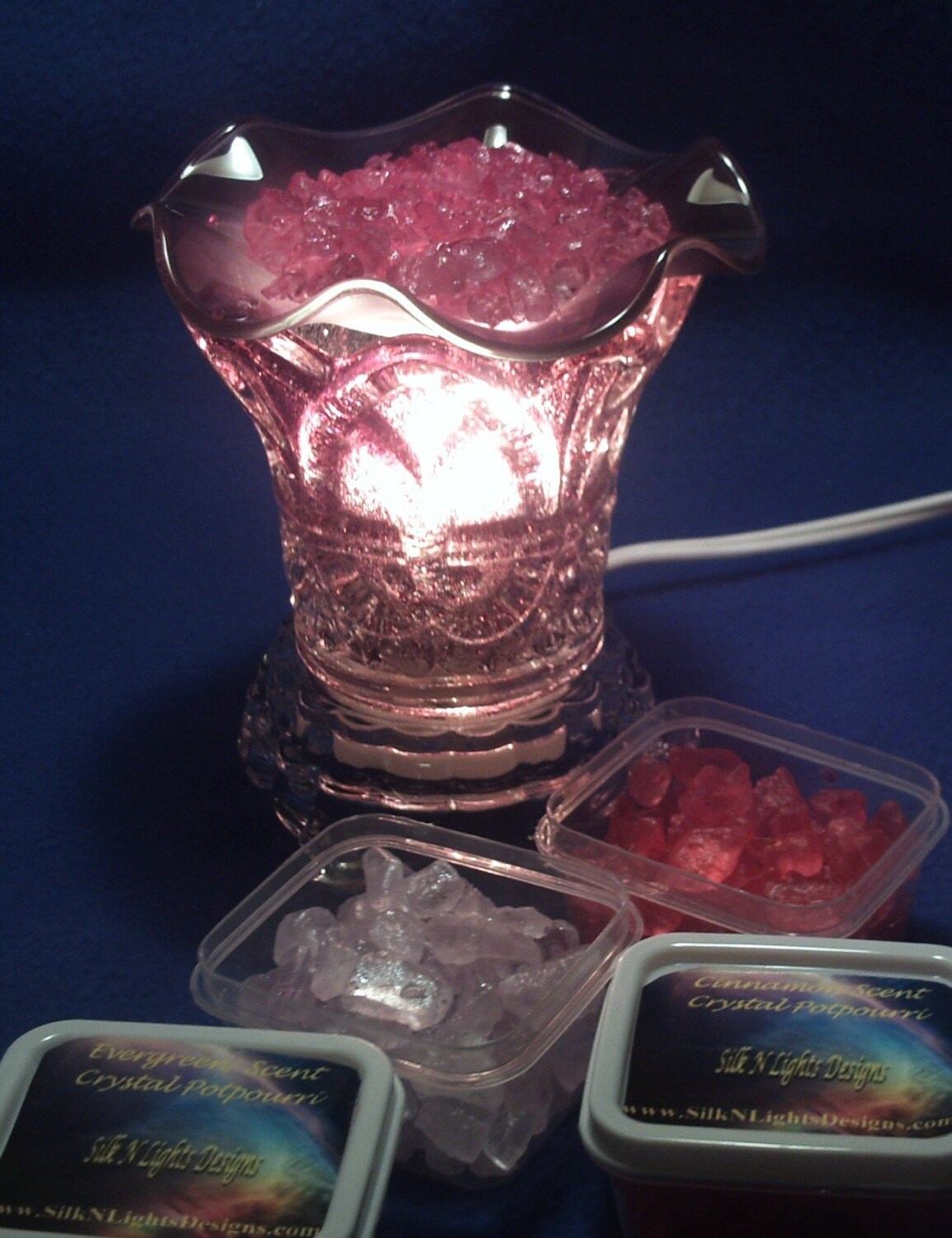 Crystal Rock Potpourri and Purple Glitter Tart Warmer