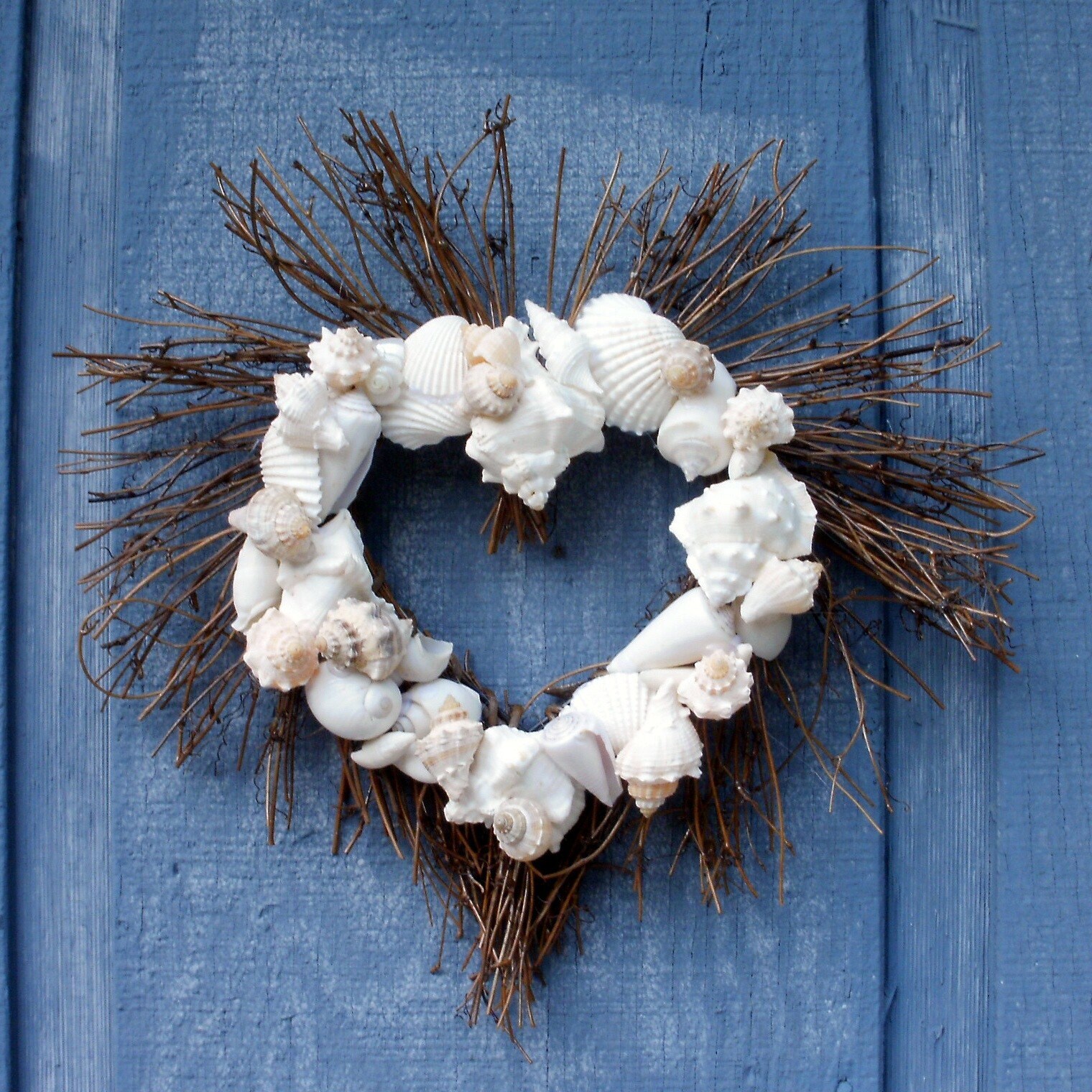 Seashell Heart Wreath by Silk N Lights by SilknLightsdesigns