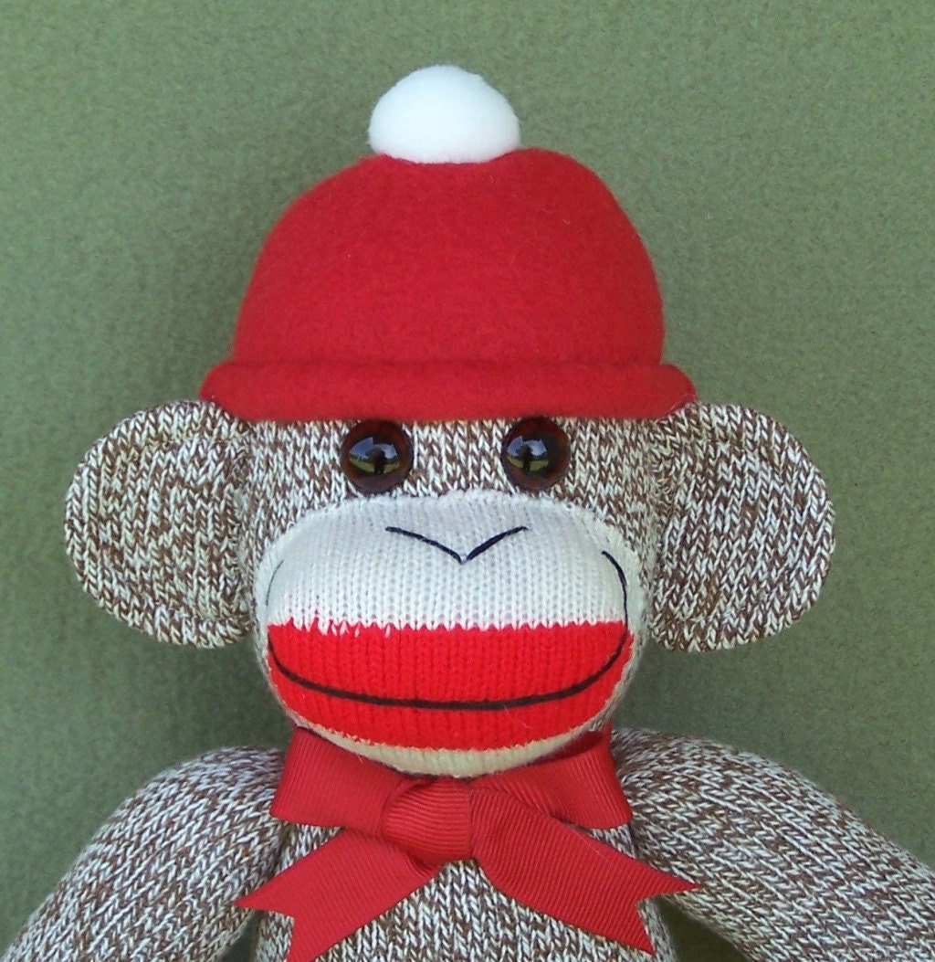 Classic Red Heel Sock Monkey