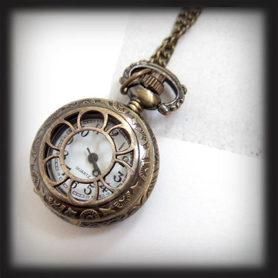 MAD HATTER'S Pocket Watch vintage style watch pendant