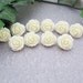 SET of 5 Bridal Earrings Bridesmaid Earrings (M) Cream White Rose Cabochon Ear posts . Bridesmaid Gift