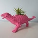Upcycled Dinosaur Planter - Pink Ankylosaurus with Tillandsia Air Plant