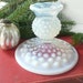 Vintage Fenton Opalescent Hobnail Candleholder Cottage Style