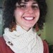 Hand Knit Off white Scarflette,cowel Neck Warmer, Button Neck Wrap