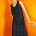 RESERVED - please do not buy. Vintage Wool Plaid Schoolgirl Jumper 1960s Size Large
