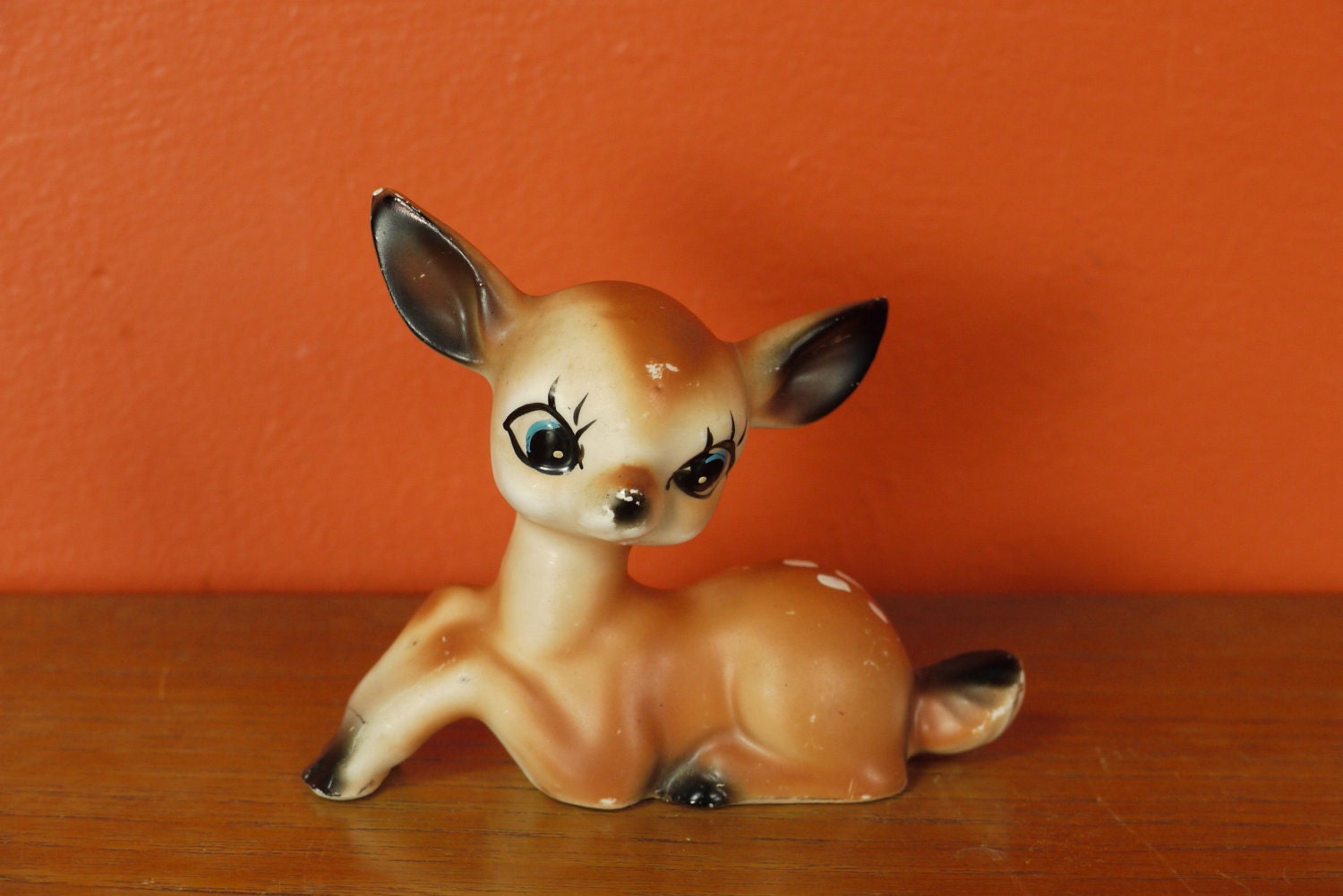 Vintage Big Eye Deer Figurine Japan 1950s