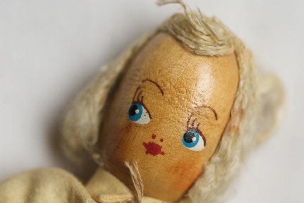 vintage wooden doll