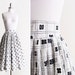 50s Full Circle Skirt / Black and White Sz Medium