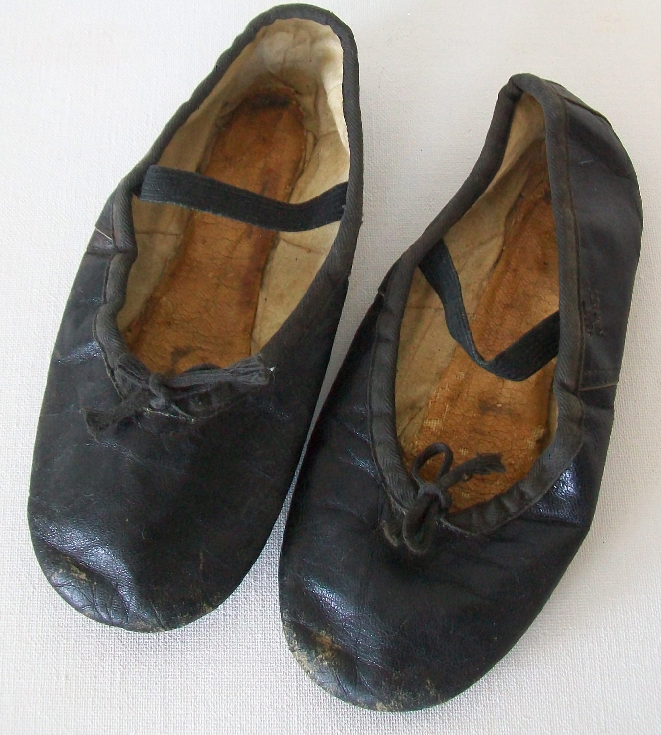 1950 Vintage Ballet Shoes Worn Out Child Size