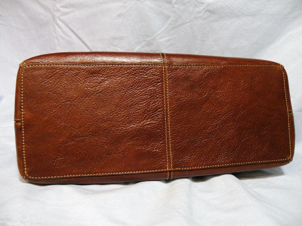 Vintage Fossil Bag Purse Brown Leather Handbag Satchel Doctors