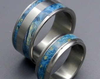 wedding rings titanium rings wood rings by MinterandRichterDes