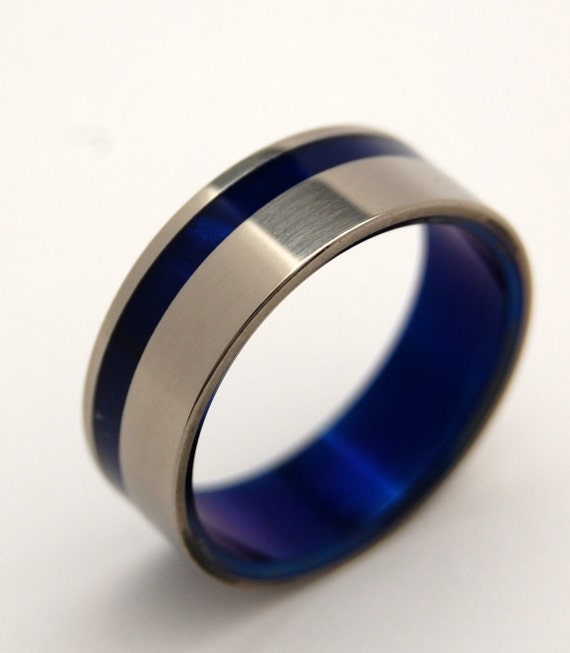 Mens blue wedding rings