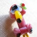 Flamingo Santa Lampwork Bead Set