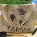 KARMA Market Tote, Handmade from a Recycled Coffee Sack