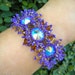 Bracelet Purple Topaz Crystal Sunbursts