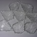 Scallop Edges Crystal Glass Prisms 8 pcs