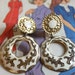 Vintage Cream and Gold Clip on Earings