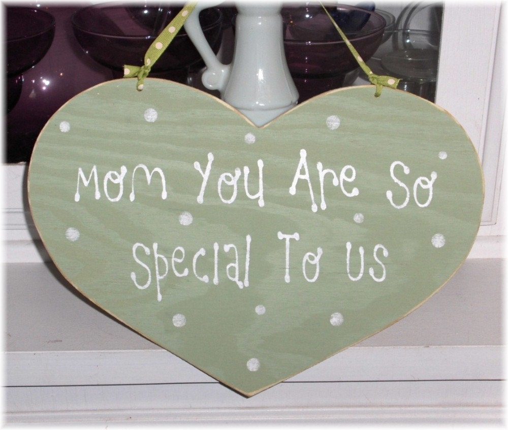 Mom You Are So Special To Me Heart With White Polka Dots