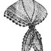 Victorian Knitted Lace Shawl or Neckerchief Knitting pattern Antique Vintage 1870 PDF