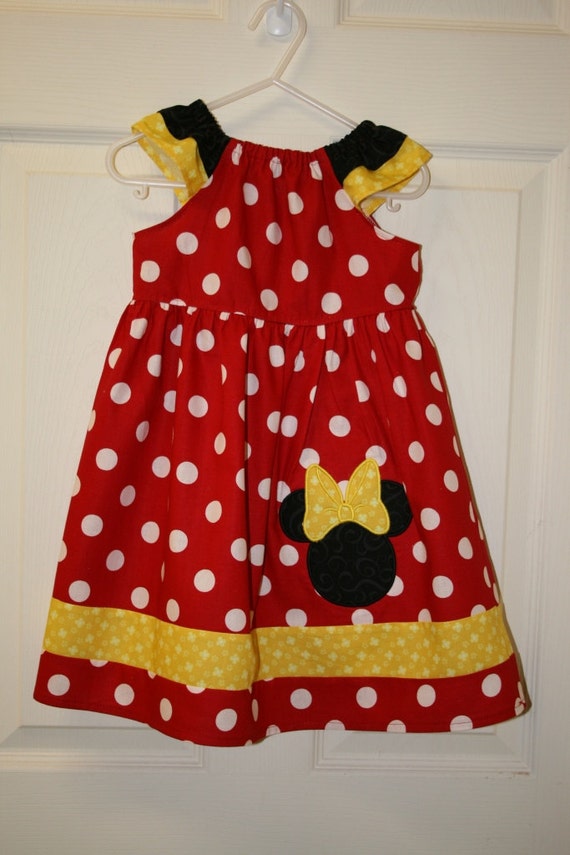 Minnie Mouse Disney inspired girls dress by tootietots on Etsy