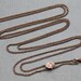 Long Victorian Slide Watch Chain Necklace with Opal and Seed Pearls